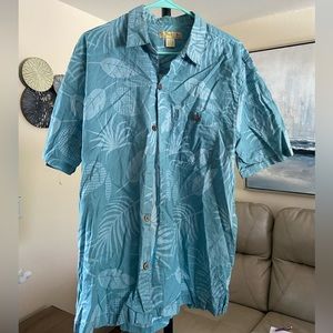 Blue Crossings Men’s Short Sleeve Button Down Shirt (L)
